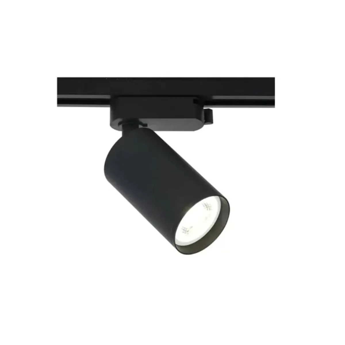 WANT - Lámpara 3 Focos Negros Luz Fría Con Riel Monofásico 50cm