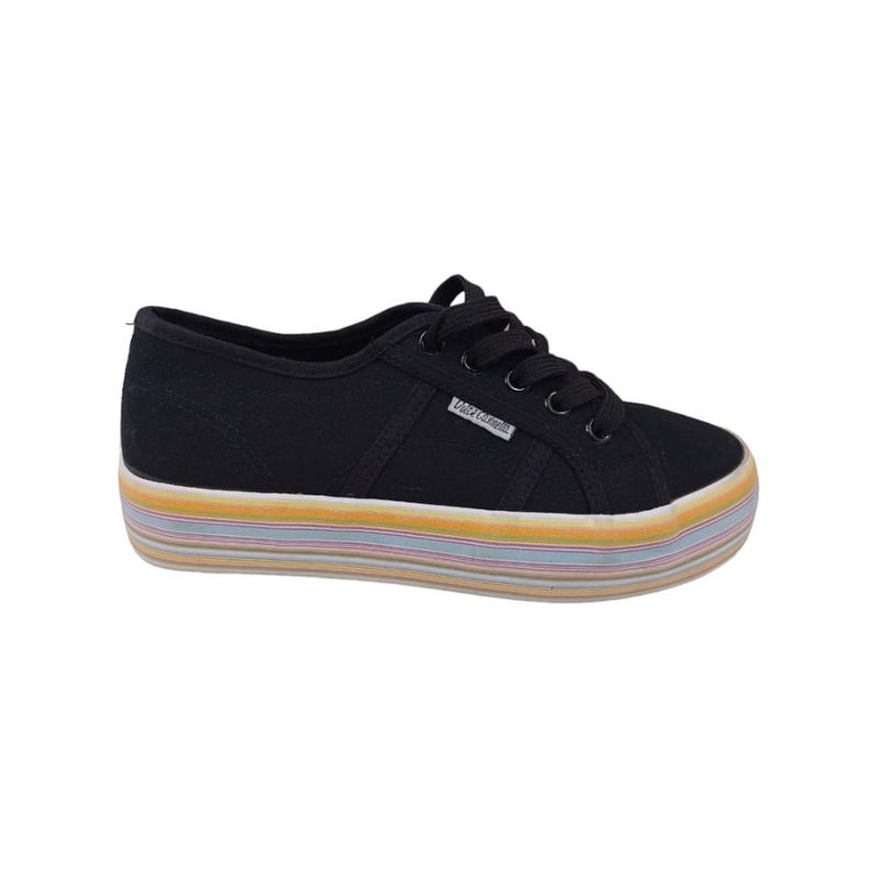 HERIEL - Zapatilla Negra Plataforma Mujer
