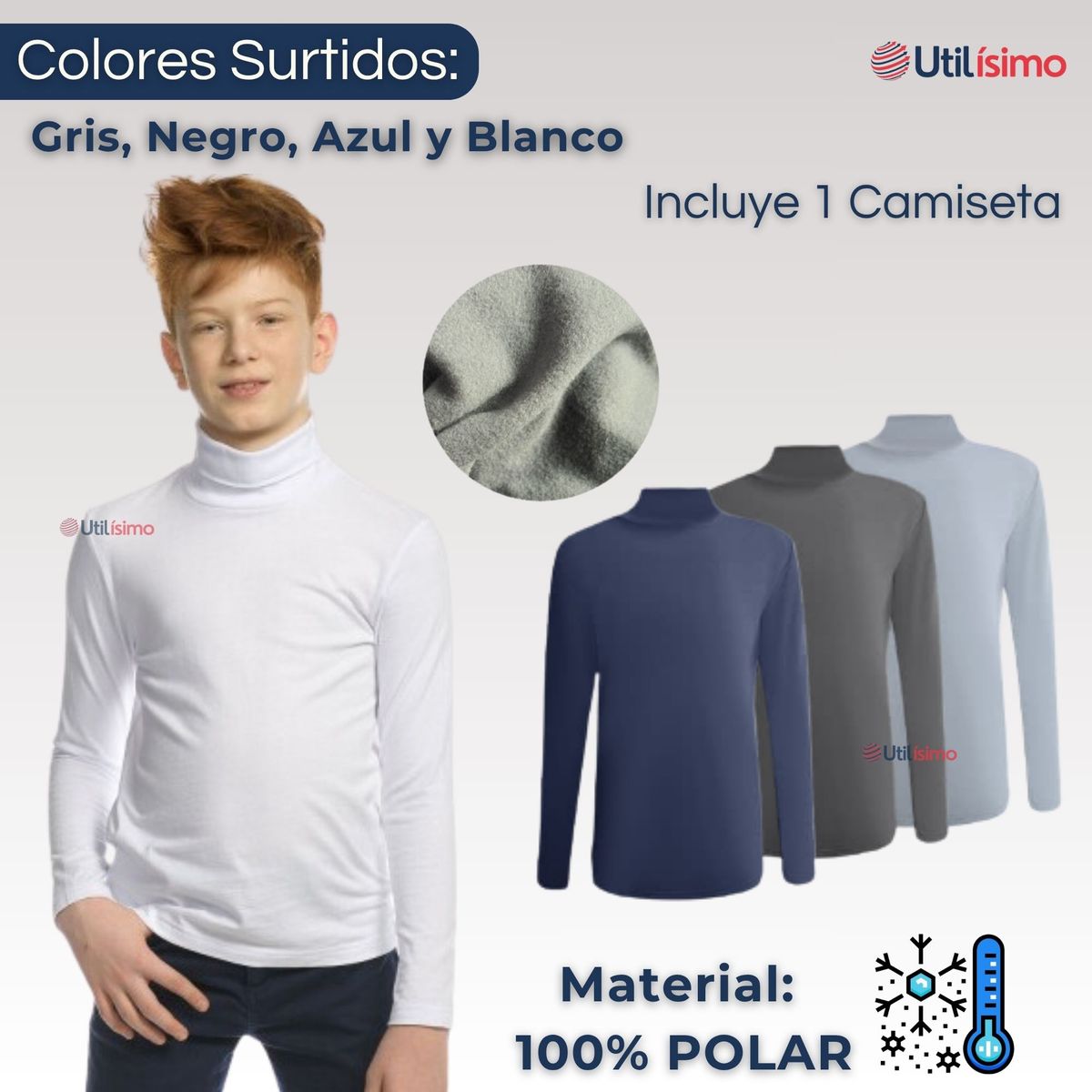 UTILISIMO - Camiseta Beatle Polar Juvenil Colores Surtidos