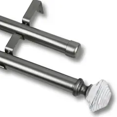 GUIZA - Barras De Cortina 25mm Extensibles Metálicas 120-210 Cm