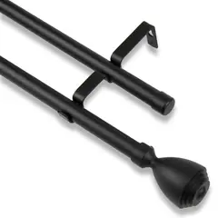 GUIZA - Barras De Cortina 19mm Extensibles Metálicas 120-210 Cm
