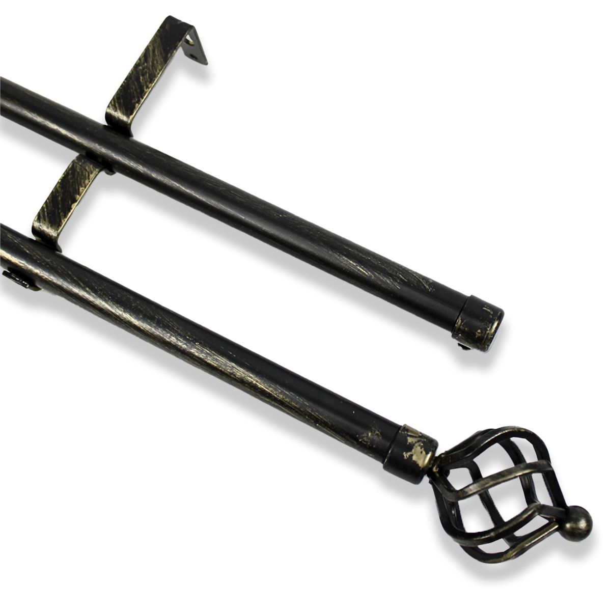 GUIZA - Barras De Cortina 19mm Extensibles Metálicas 120-210 Cm Guiza