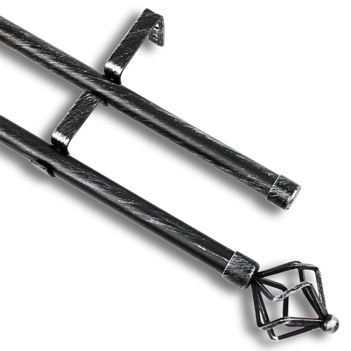 GUIZA - Barras De Cortina 19mm Extensibles Metálicas 120-210 Cm Guiza