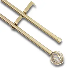 GUIZA - Barras De Cortina 19mm Extensibles Metálicas 120-210 Cm