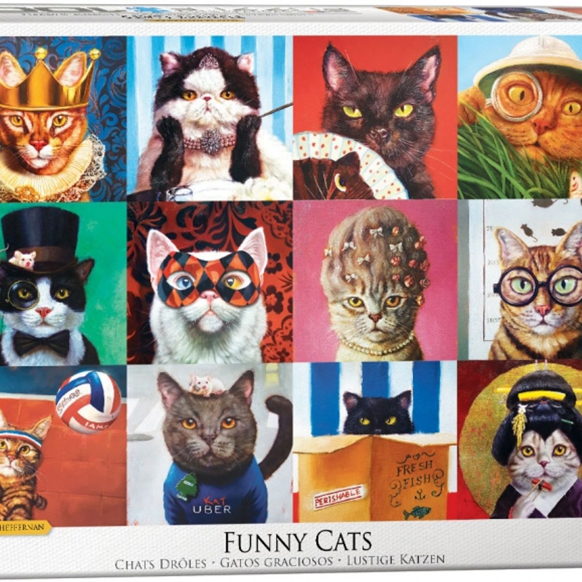 EUROGRAPHICS - EUROGRAPHICS 6000-5522 FUNNY CATS BY LUCIA HEFFERNAN PUZZLE