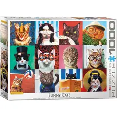 EUROGRAPHICS - 6000-5522 FUNNY CATS BY LUCIA HEFFERNAN PUZZLE