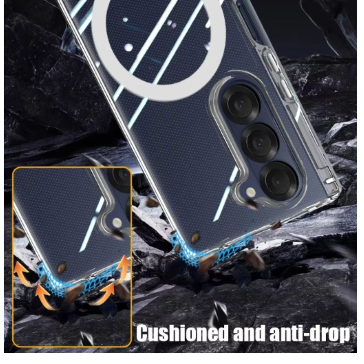 GENERICO - Carcasa Para Samsung Z Fold 5 Transparente  MagSafe