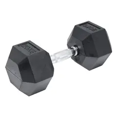 GENERICO - Mancuerna Hexagonal Acero Recubierta Caucho 20 Kg