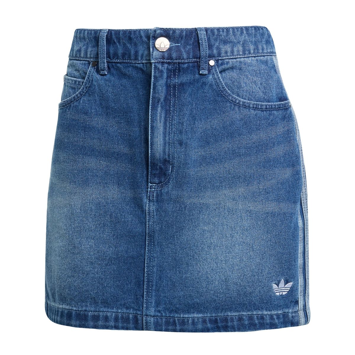 ADIDAS - Minifalda de tejido denim de 3 Tiras Adicolor