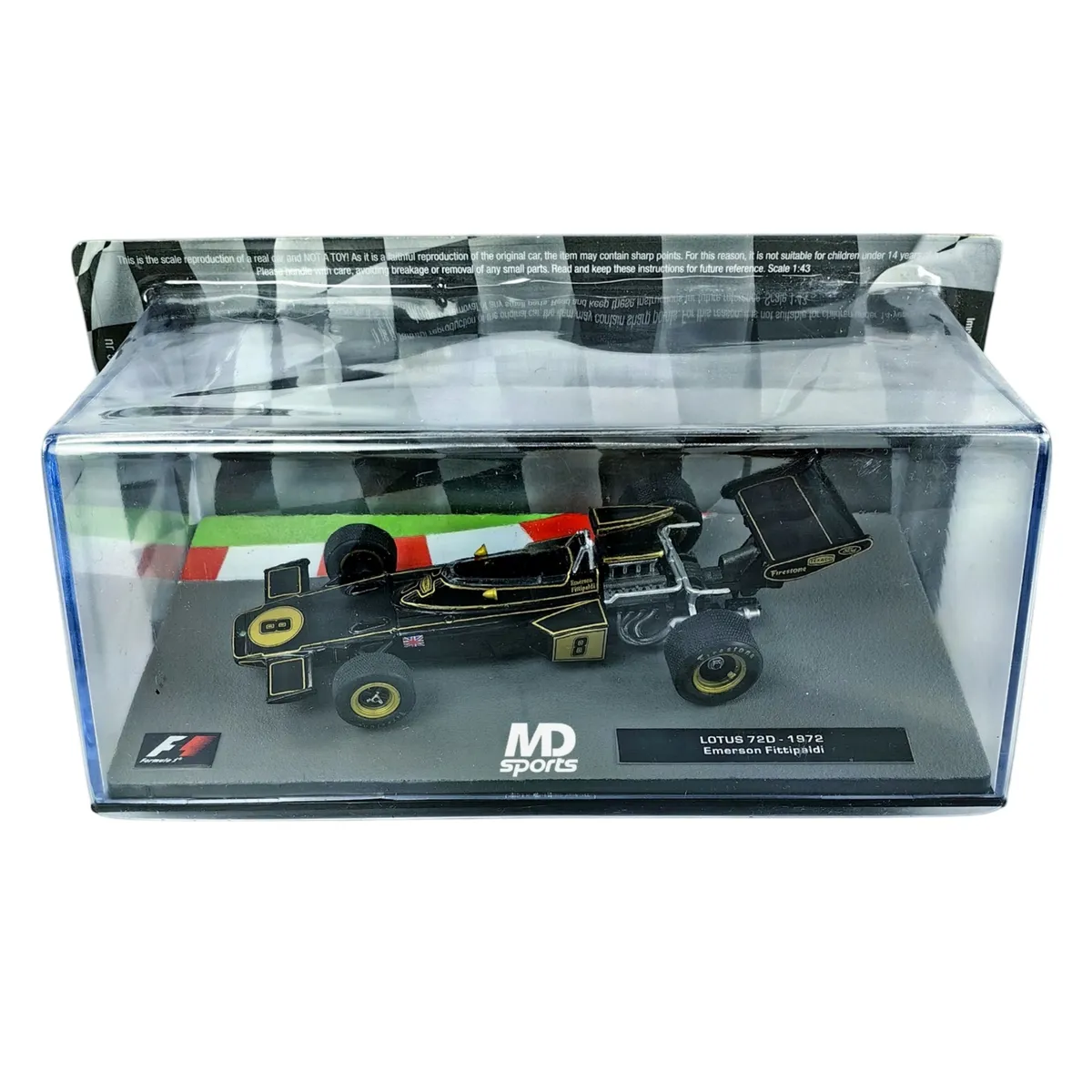 FORMULA 1 - Auto Formula 1 Lotus 72d 1972 #8 Fittipaldi Caja Acrili 1:43