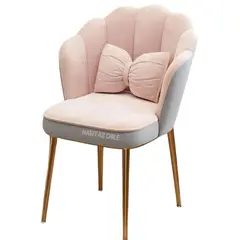 GENERICO - Sitial Fancy terciopelo base Dorada - Rosado