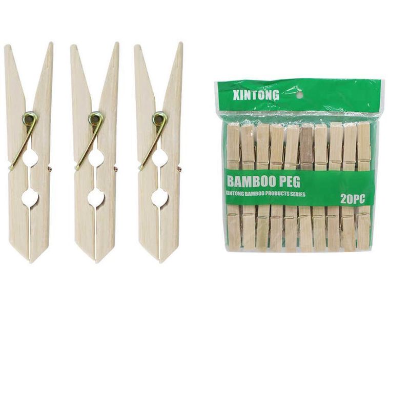 GENERICO - Set 6 Pinza Ropa Madera