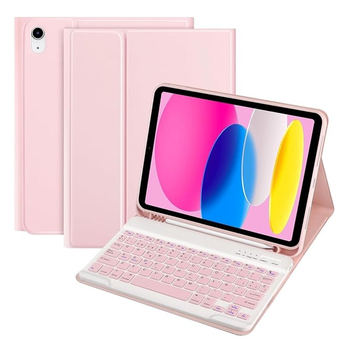 GENERICO - Carcasa Con Teclado Para iPad iPad 11th  A16 Rosa