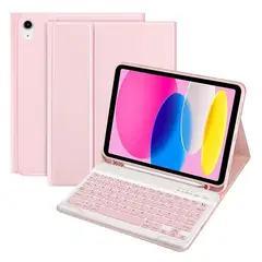 GENERICO - Carcasa Con Teclado Para iPad iPad 11th A16 Rosa