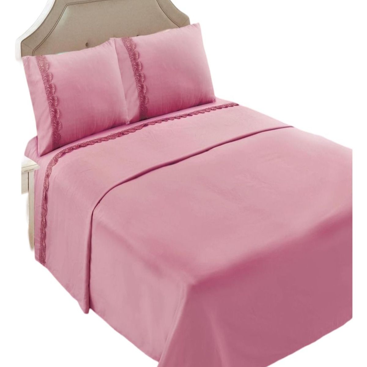 GENERICO - JUEGO DE SABANAS 144 HILOS  PLAZA Y MEDIA