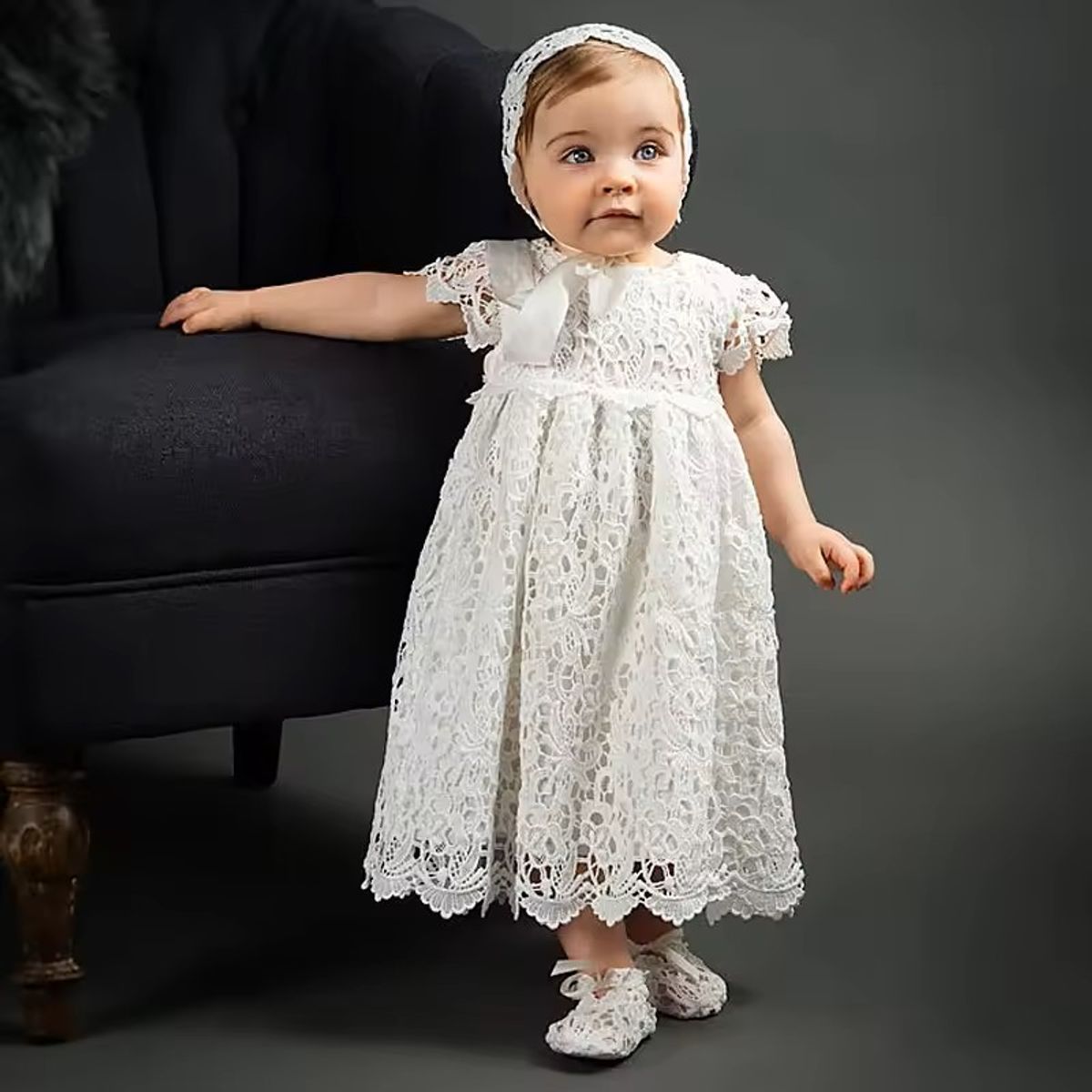 DANK - Vestido de niña Joya de Bautizo