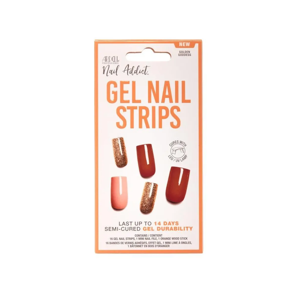 ARDELL - Uñas Adhesivas Gel Nail Strips Golden Goddess