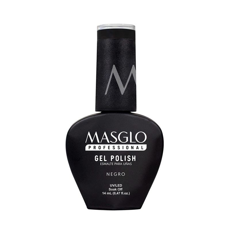 MASGLO - Esmalte Permanente Gel Polish Negro