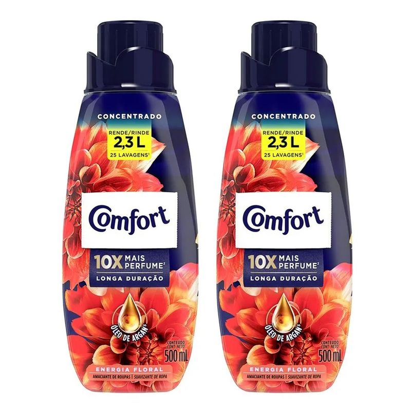 CONFORT - X2 Suavizante Comfort Cuidado Intensivo Energía Floral 500ml