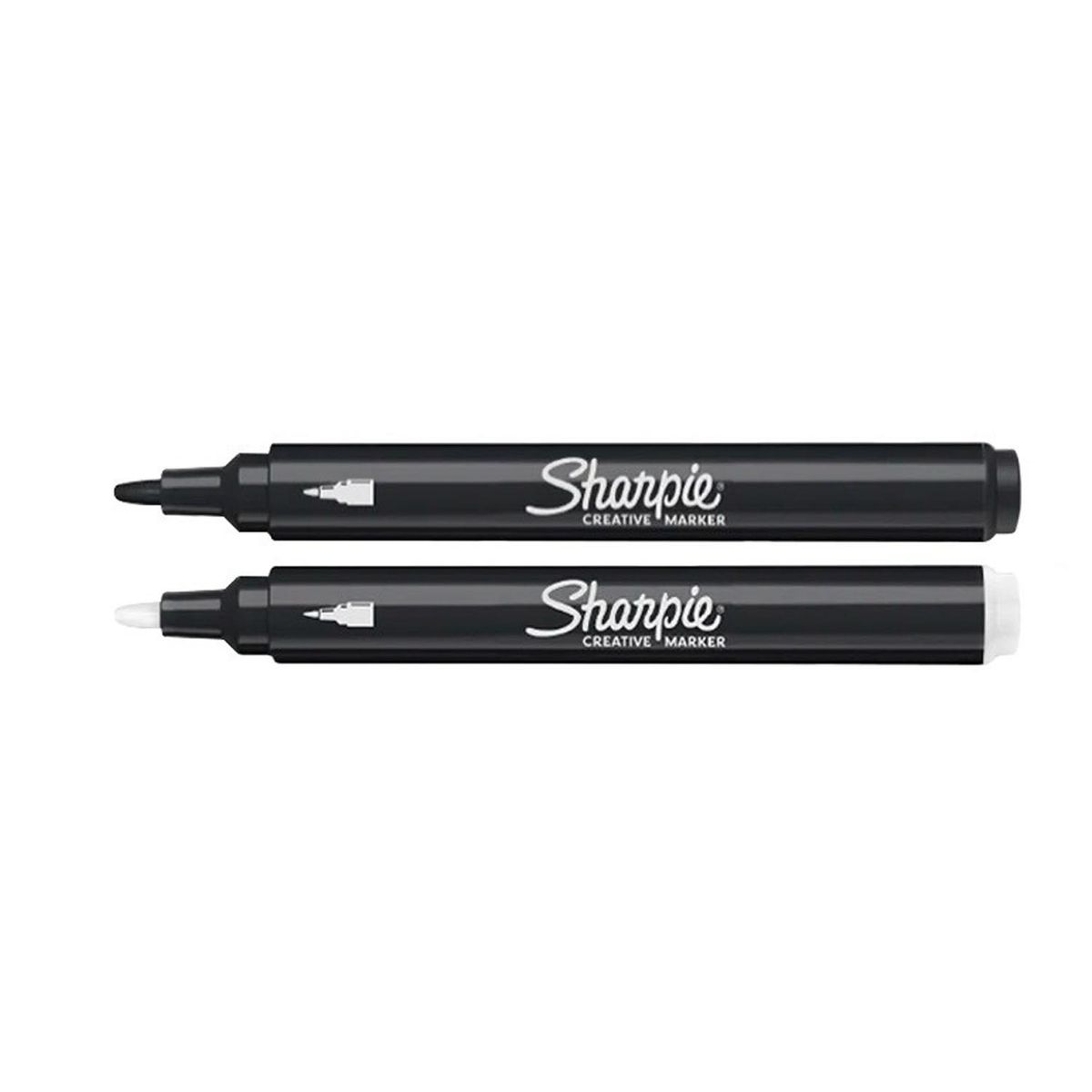 SHARPIE - Marcador Sharpie Acrílico Punta Bala 2u (Blanco y Negro)