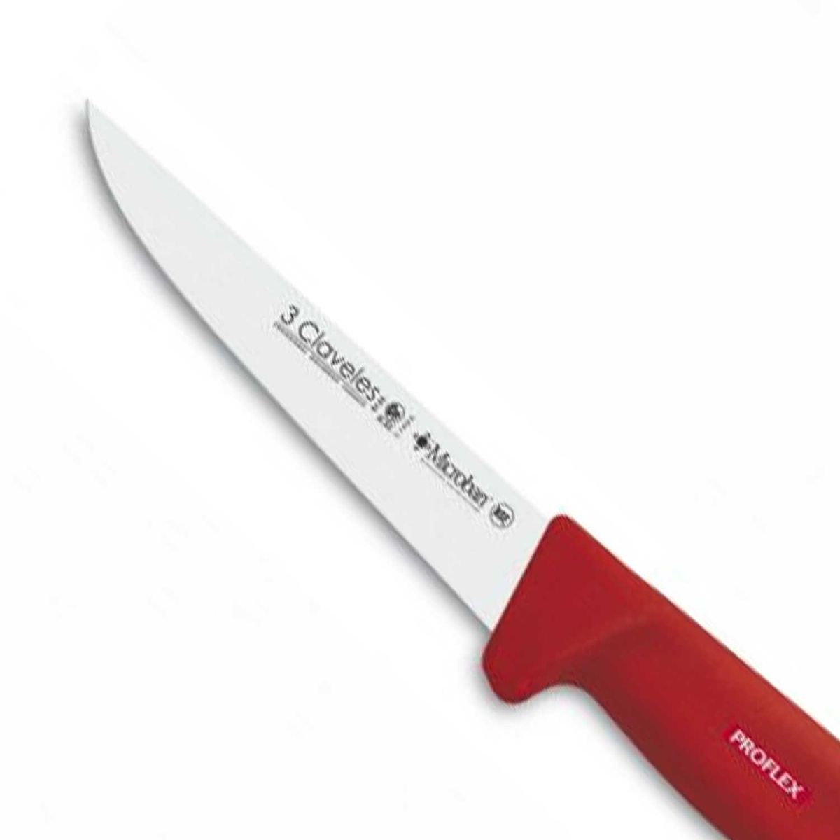 3 CLAVELES - Cuchillo Deshuesador 18 cm Rojo