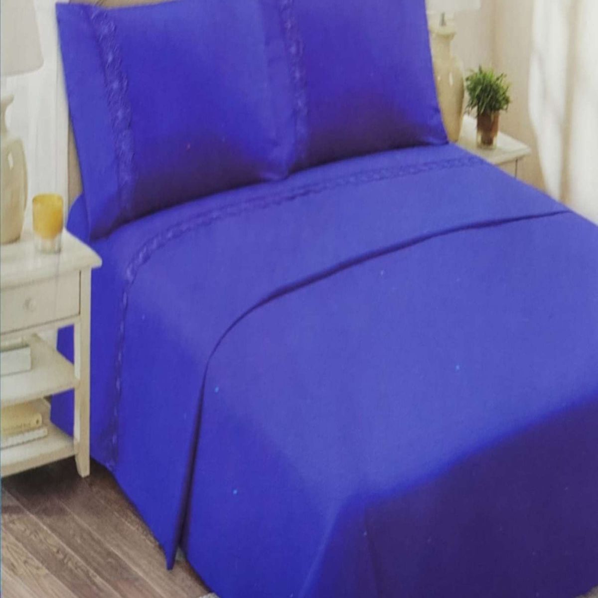 GENERICO - SABANAS 144 HILOS KING AZUL