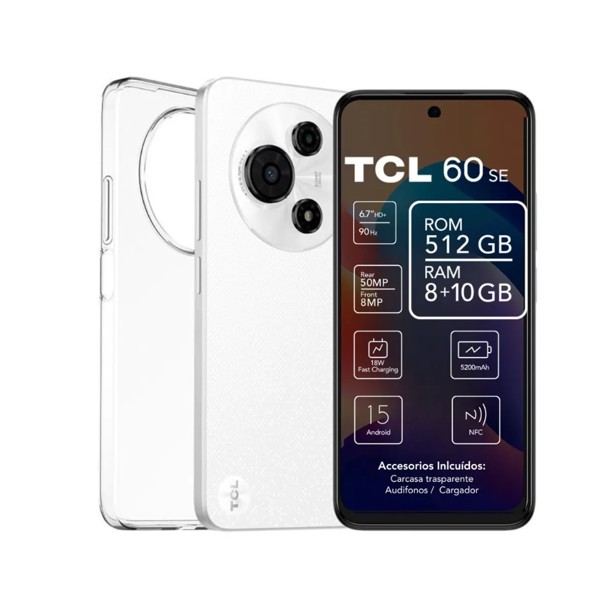 TCL - Smartphone TCL 60SE 512+8GB Blanco