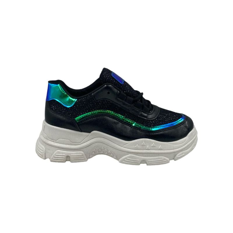 HERIEL - Zapatilla Negra Plataforma Mujer