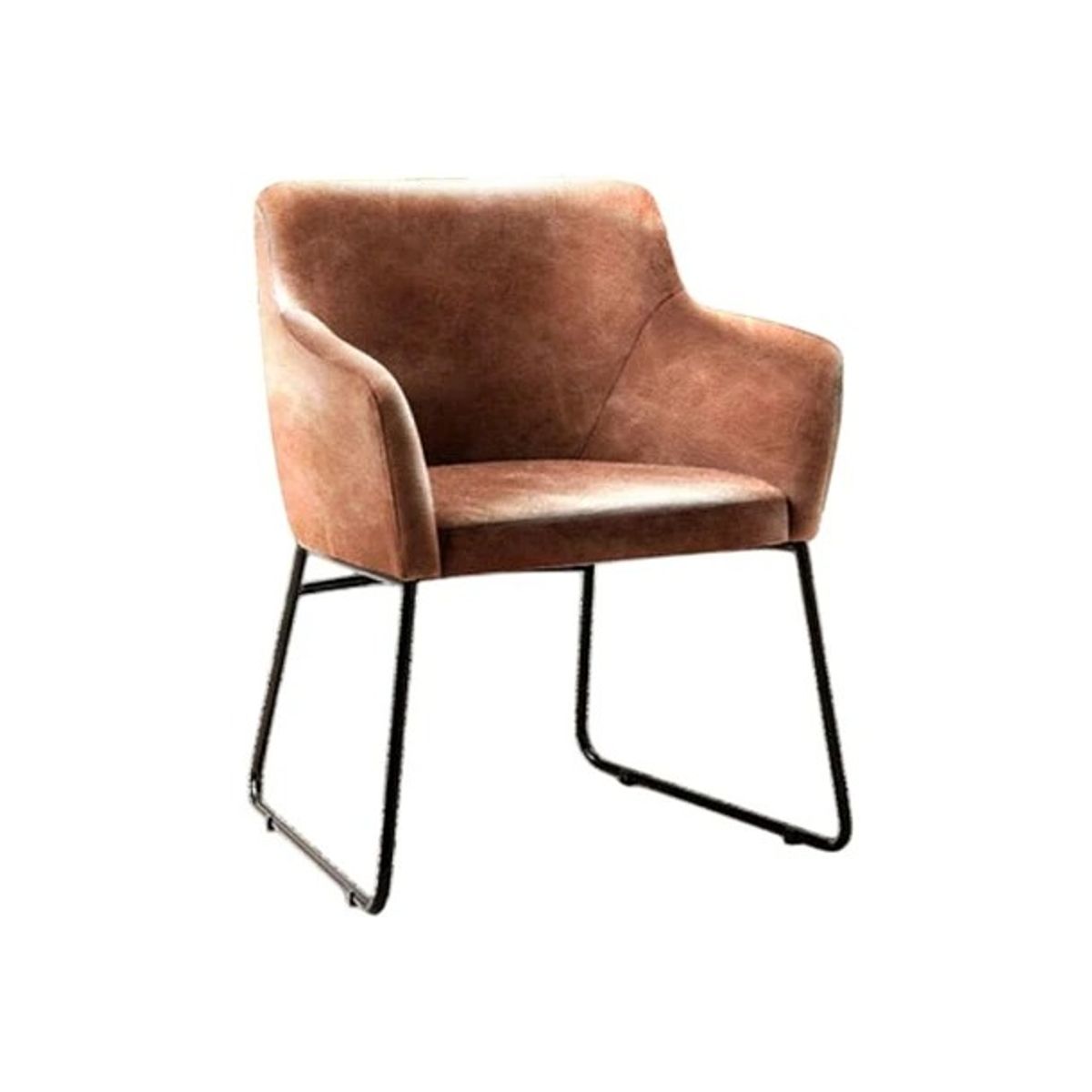 HABITA2 CHILE - Poltrona o Sitial Leah Cuero - Color Marrón