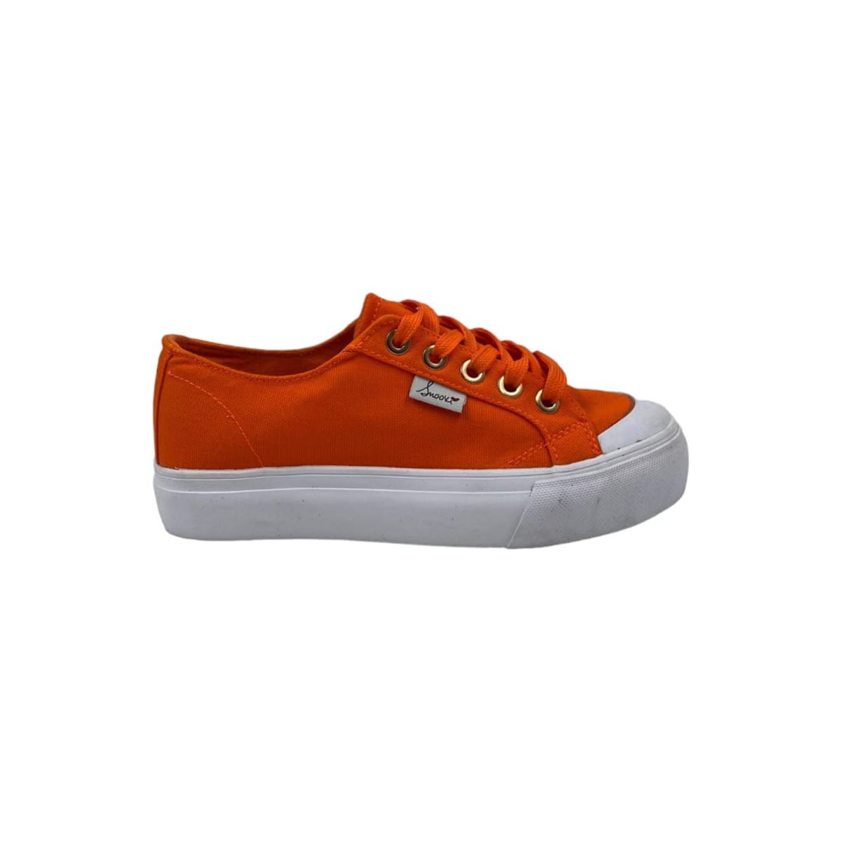 HERIEL - Zapatilla Naranja Plataforma Mujer