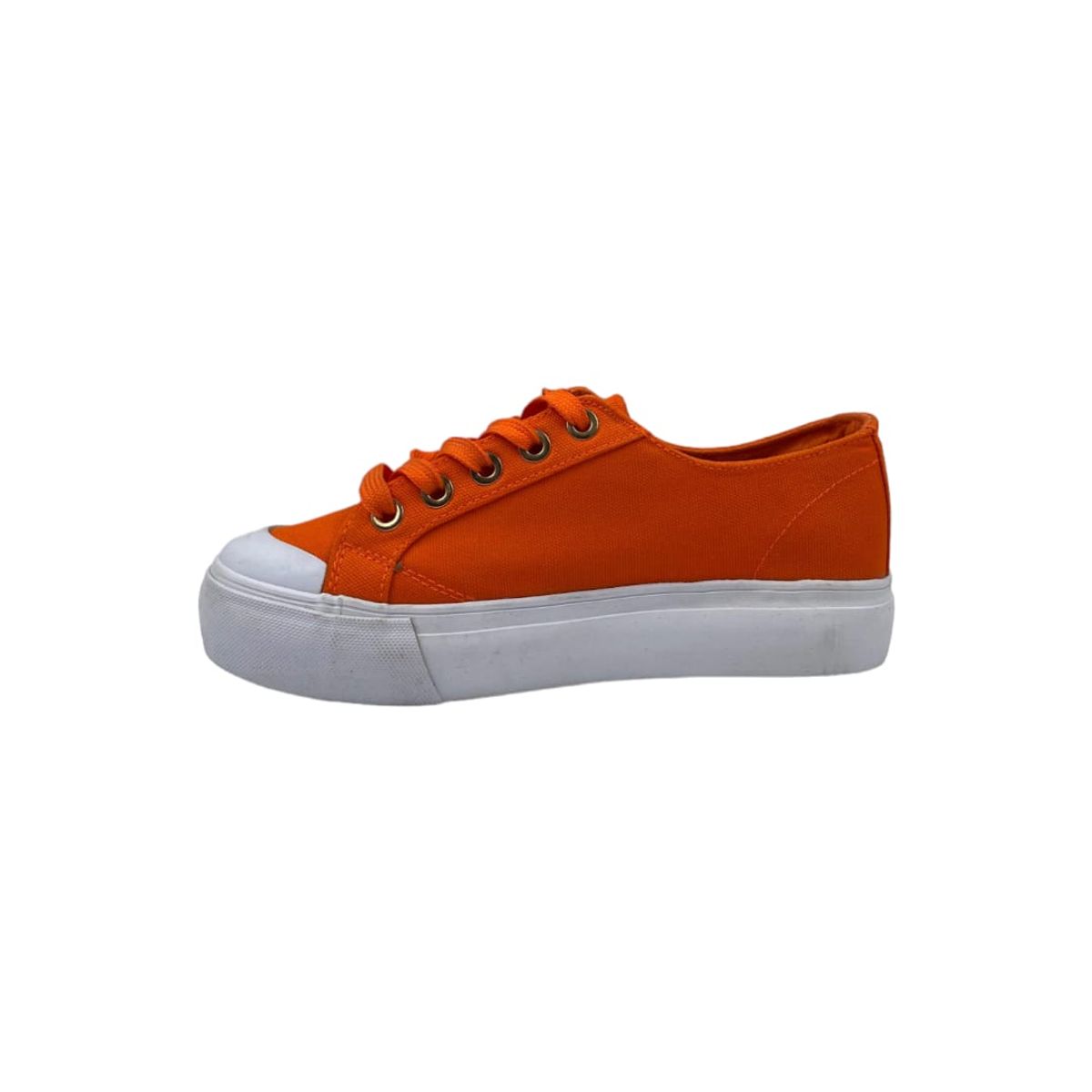 HERIEL - Zapatilla Naranja Plataforma Mujer