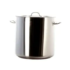 LACOR - Fondo con Asas y Tapa 98lt Acero Inoxidable 50x50cm