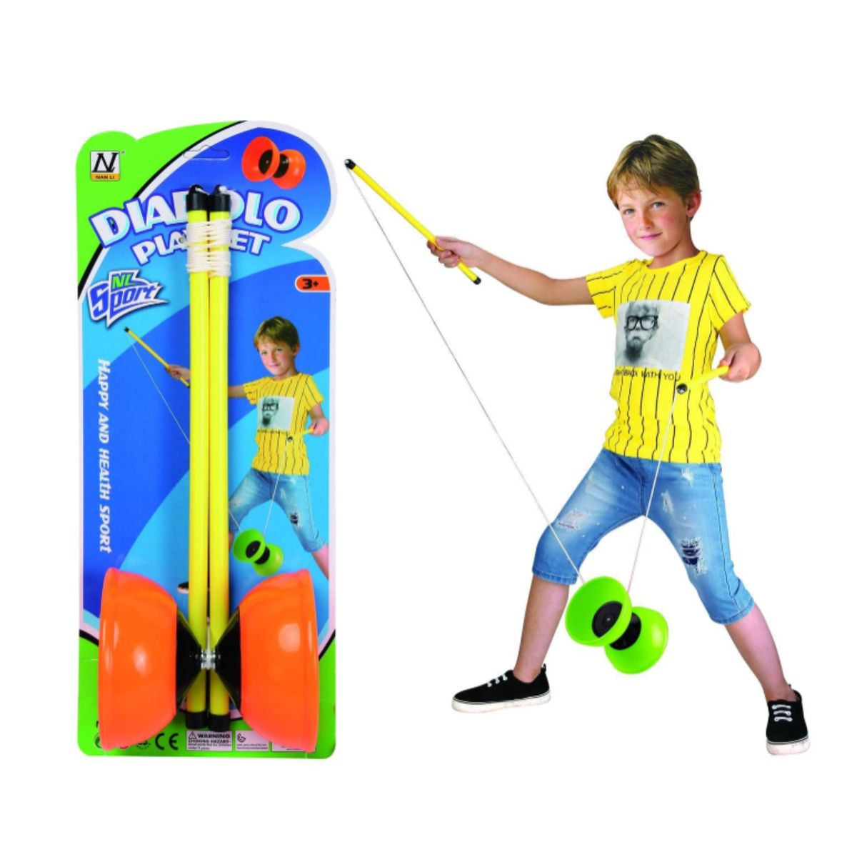 EKOL TACTICA MILITAR - Juguete Diábolo Con 2 Varilla Y 1 Cuerda De Malabares Yoyo