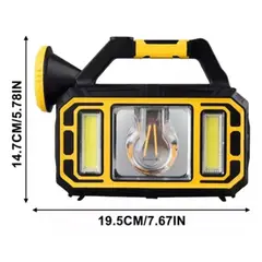 MOVI - Linterna de emergencia recargable con carga solar y USB