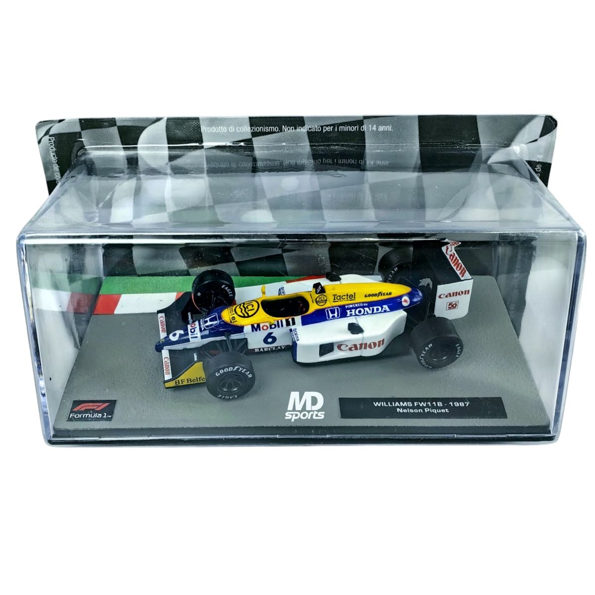 FORMULA 1 - Auto Formula 1 Williams FW11b 1987 N.Piquet Caja Acrili 1:43