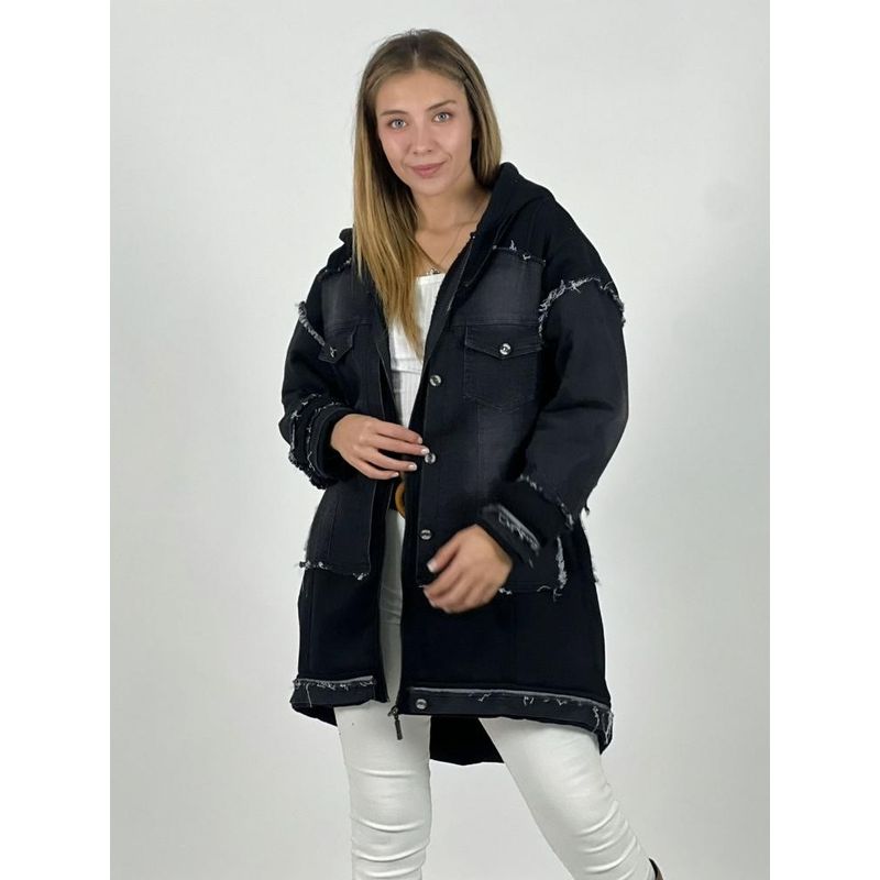 ENIGMATICA BOUTIQUE - Chaqueta Mezclilla con Buzo Azul