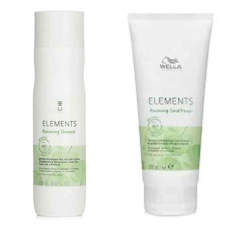 WELLA - Shampoo y Acondicionador Elements Wella 250 y 200 ml