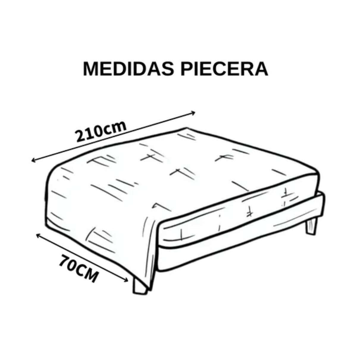 GENERICO - Juego de Piecera Bordada Bohó 2 Plazas 70 x 210 cm - Turín