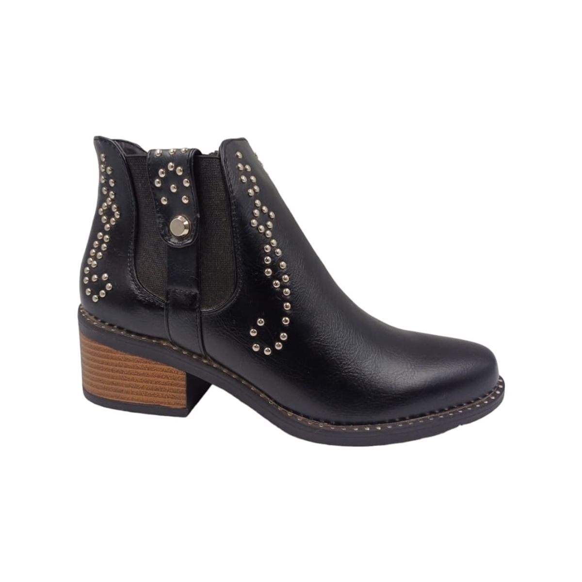 HERIEL - Botin Negro Tachas Mujer