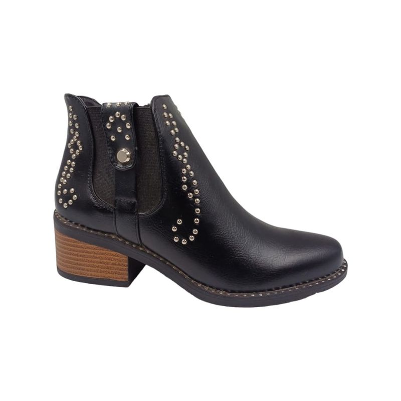 HERIEL - Botin Negro Tachas Mujer