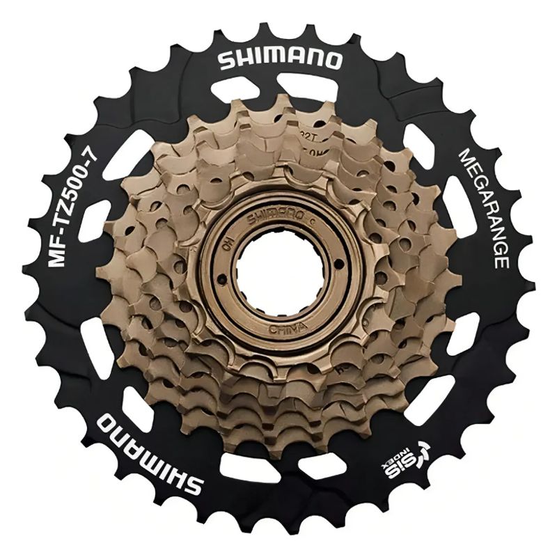 SHIMANO - Piñón Shimano Mf-tz500 Dorado 14-34 Dientes 7v dorado