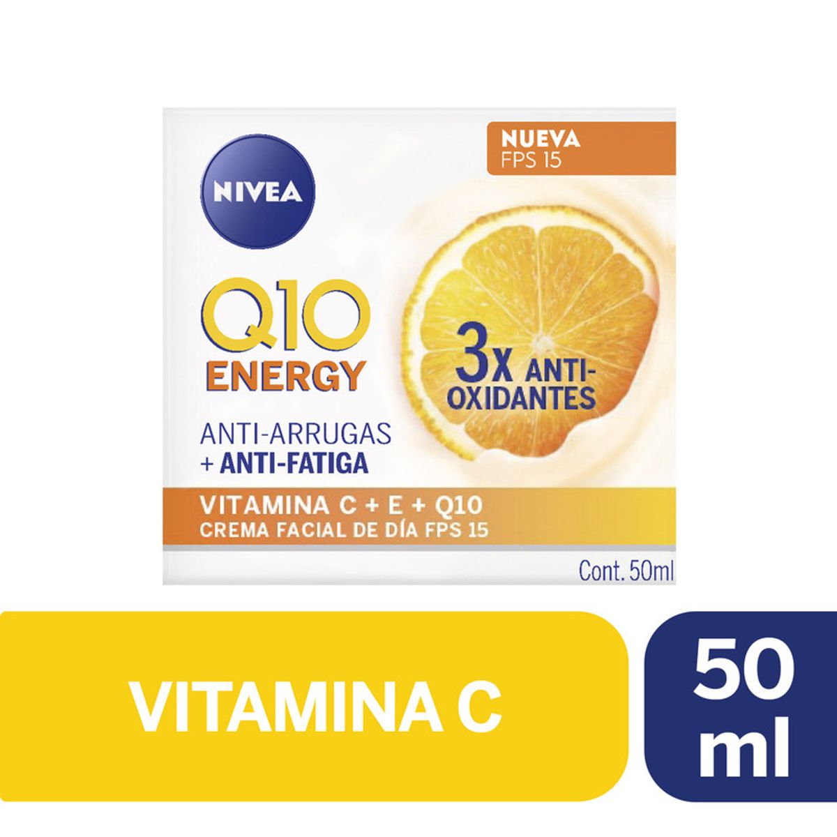 NIVEA - NIVEA Crema Facial Q10 Energy Día FPS15 50ml