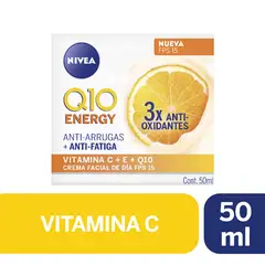 NIVEA - Crema Facial Q10 Energy Día FPS15 50ml