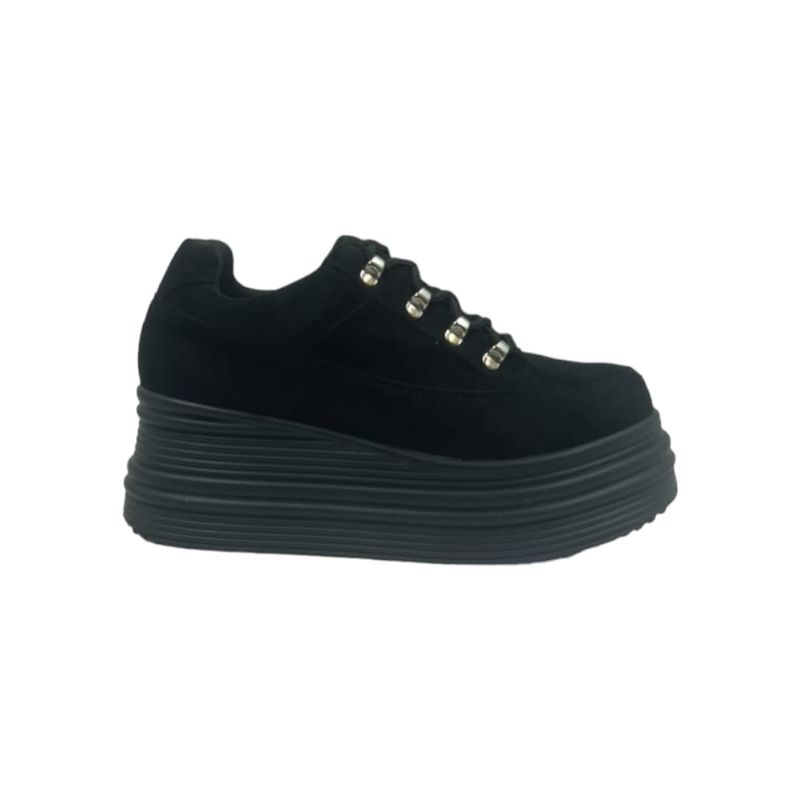 HERIEL - Zapatilla Negra Plataforma Mujer