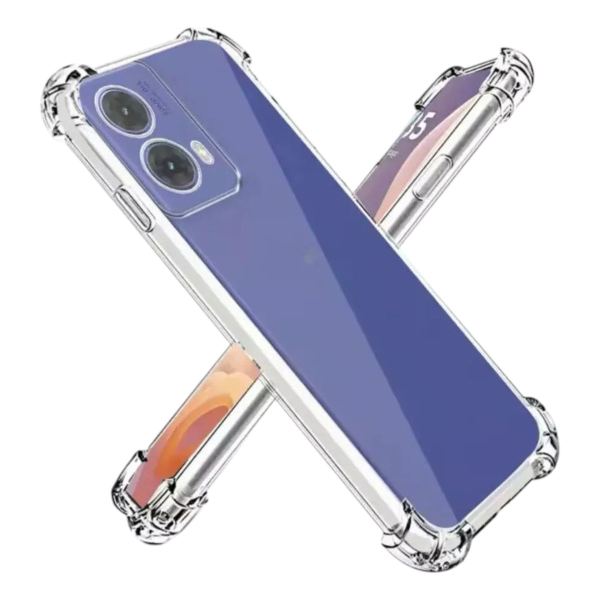 GENERICO - CARCASA TRANSPARENTE PARA MOTOROLA G04 Y G04S PROTECTOR CAMARA