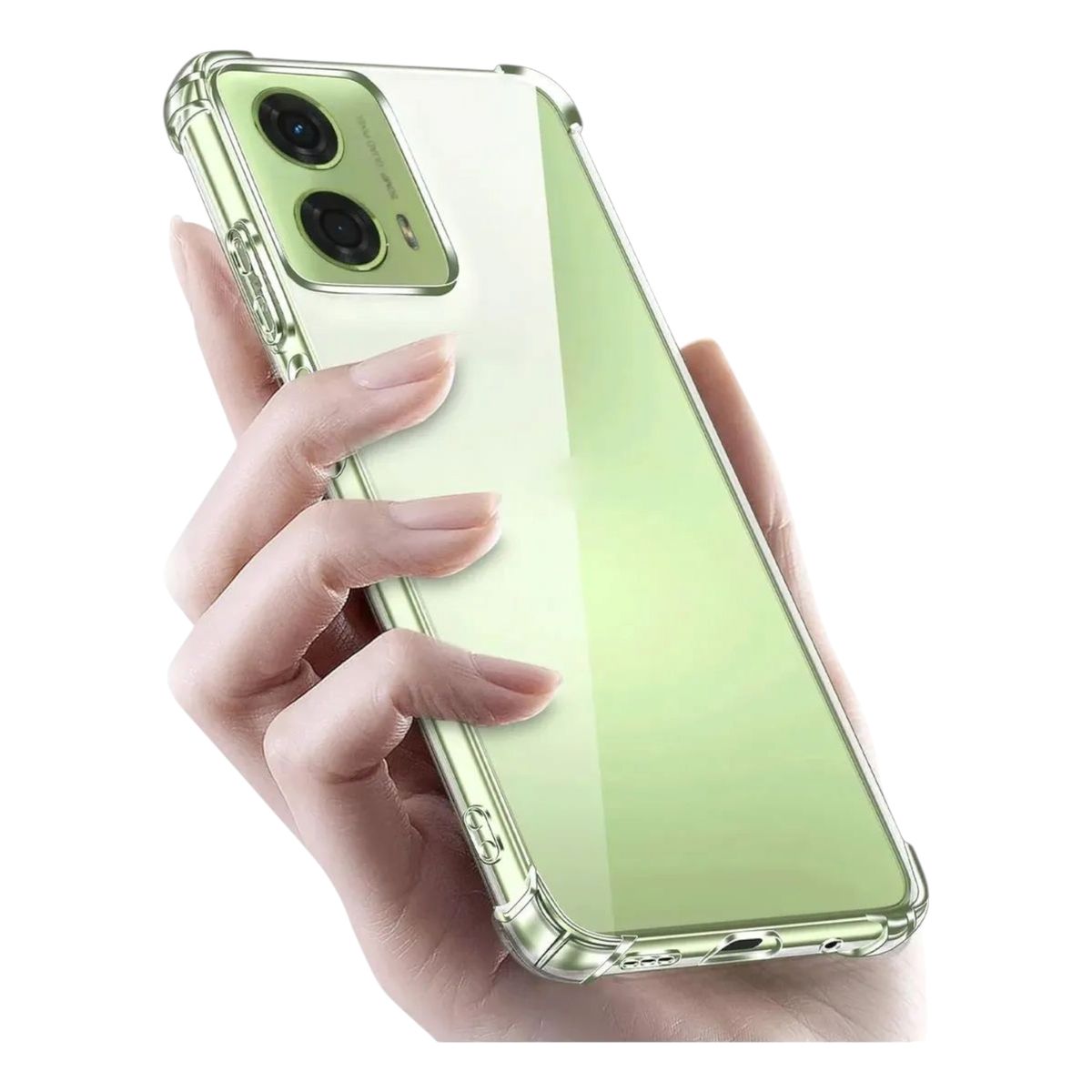 GENERICO - CARCASA TRANSPARENTE PARA MOTOROLA E15 PROTECTOR CAMARA