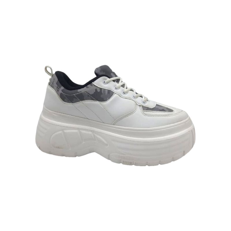 HERIEL - Zapatilla Blanca Plataforma Mujer