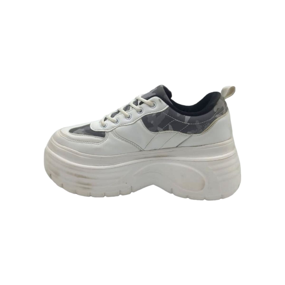 HERIEL - Zapatilla Blanca Plataforma Mujer