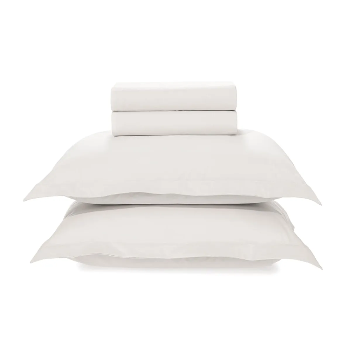 KARSTEN - Sábanas 2 plazas 100% algodón 200 hilos Blanco