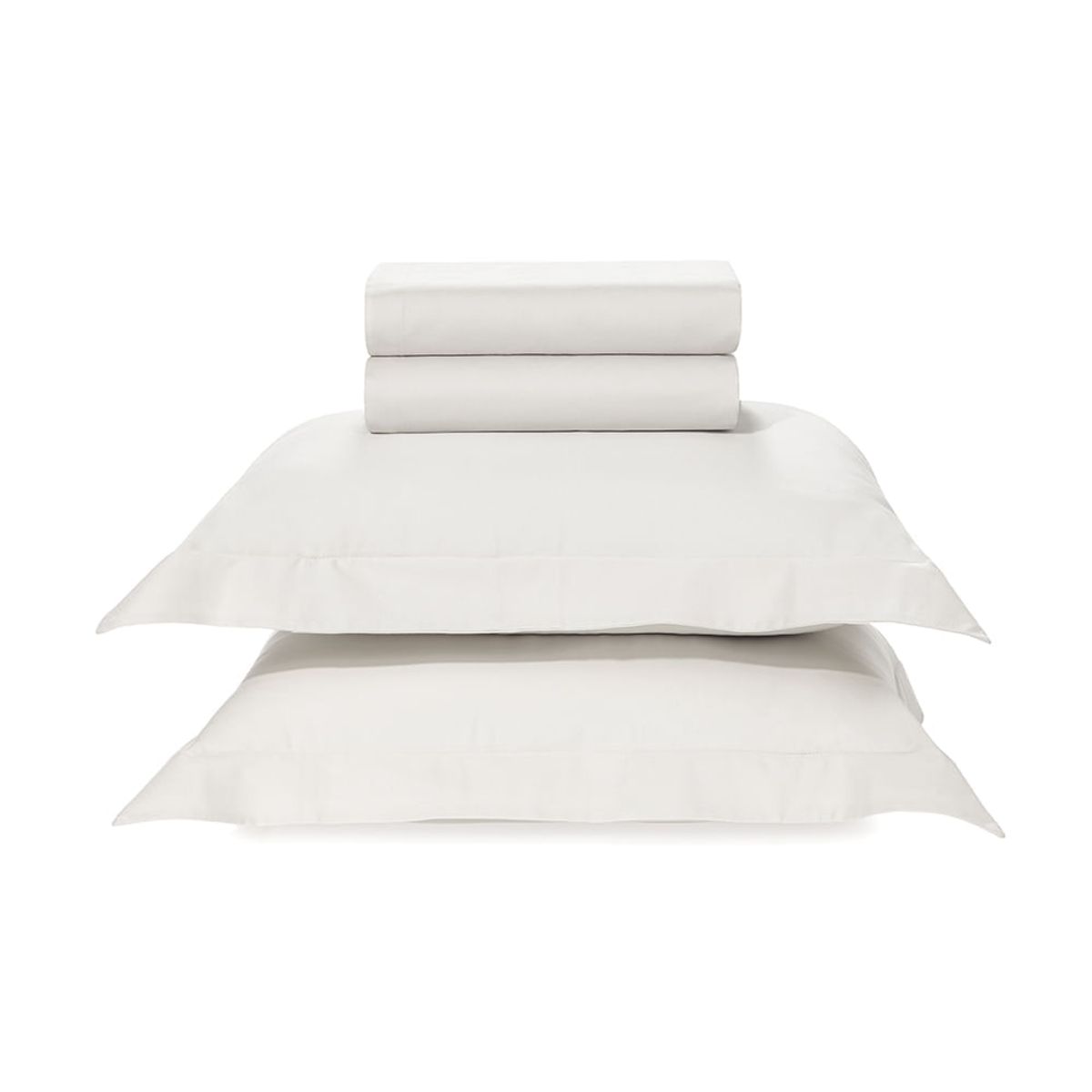 KARSTEN - Juego de sábanas 2 plazas 300 hilos Bossa Blanco